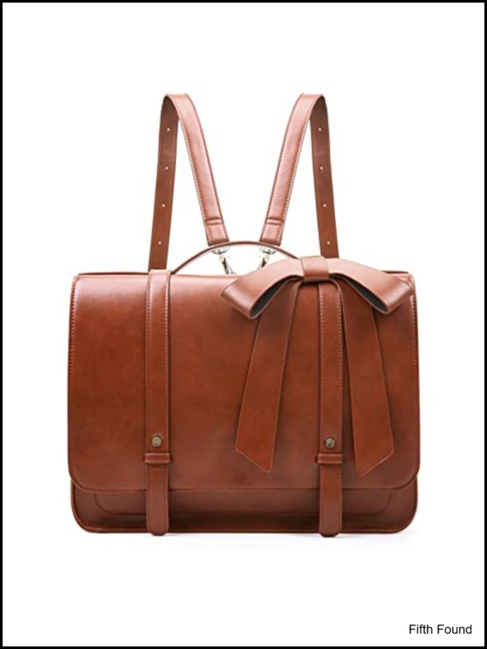 ECOSUSI PU Leather Briefcase Convertible Messenger Backpack Laptop Bag